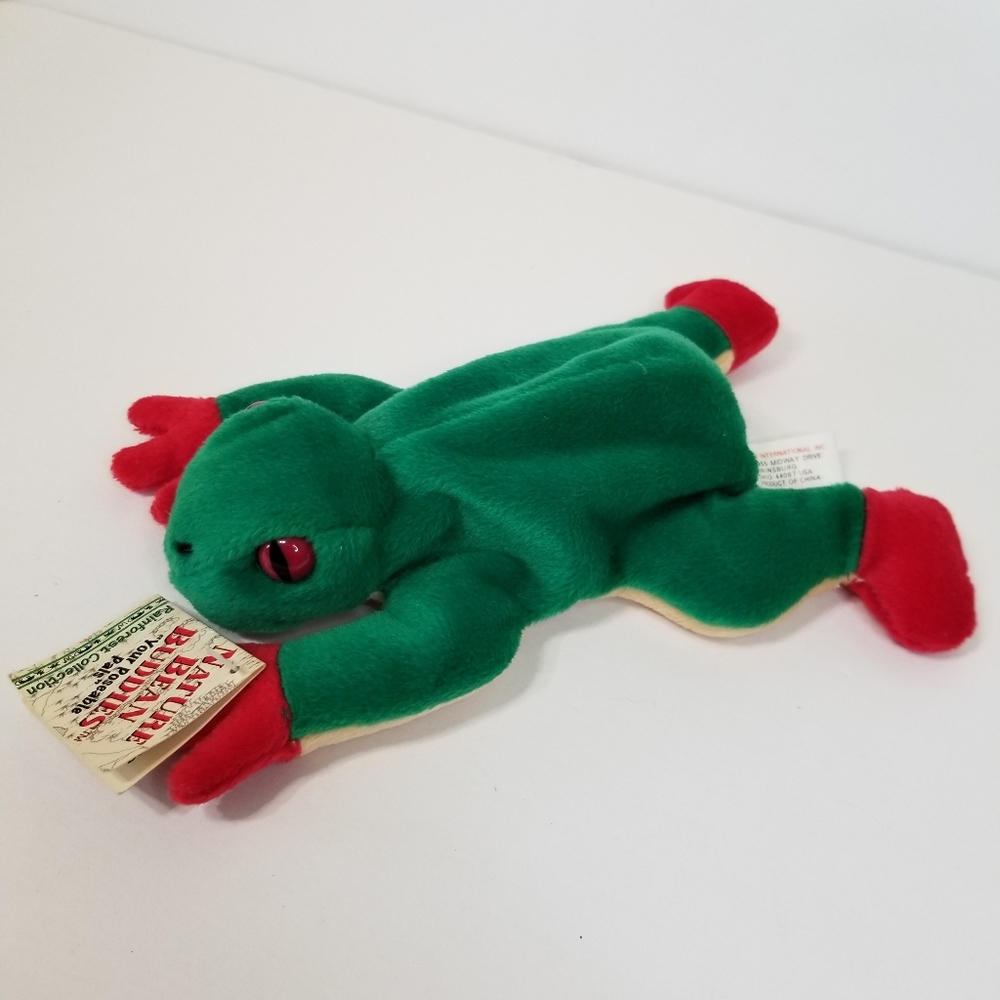 Vintage 1997 Nature Bean Buddies Poison Dart Frog Plush Stuffed Animal New Tags